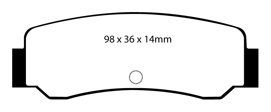 EBC Blackstuff Bremsbeläge Hinterachse DP392 ohne R90 für Toyota Corolla 4 1.6 GT 16V (91kw/ 124PS) Baujahr: 08/83-07/87 mit HSN TSN: 7104 405