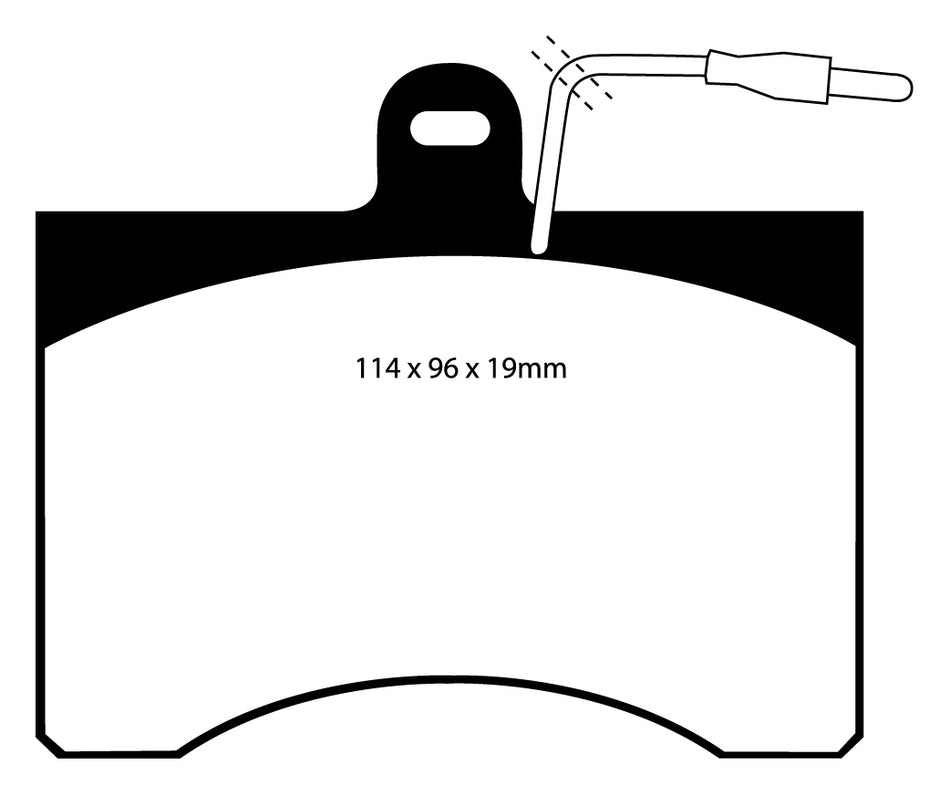 EBC Blackstuff Bremsbeläge Vorderachse DP395 ohne R90 für Citroën C35 2.2 D (45kw/ 61PS) Baujahr: 11/73-01/80