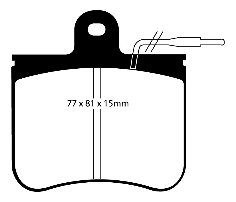 EBC Blackstuff Bremsbeläge Vorderachse DP406 ohne R90 für Citroën GS A Spezial (42kw/ 57PS) Baujahr: 07/80-05/82 mit HSN TSN: 3001 398