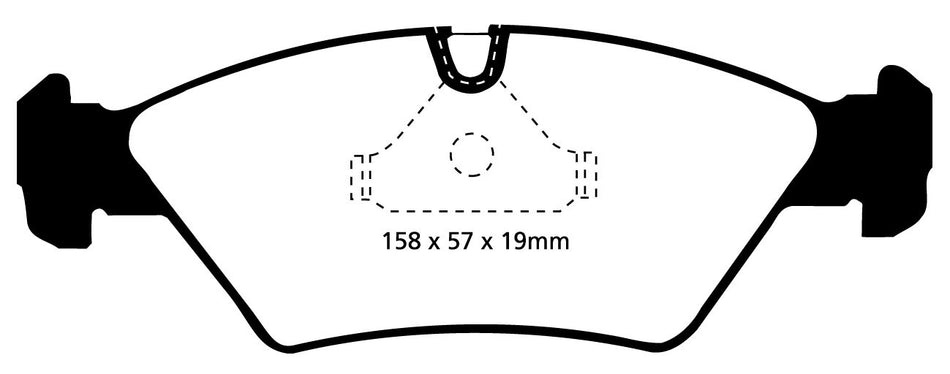 EBC RP1 Bremsbeläge Vorderachse DP8414RP1  für BMW 3 2.3 M3 (147kw/ 200PS) Baujahr: 02/87-05/89 mit HSN TSN: 0575 302