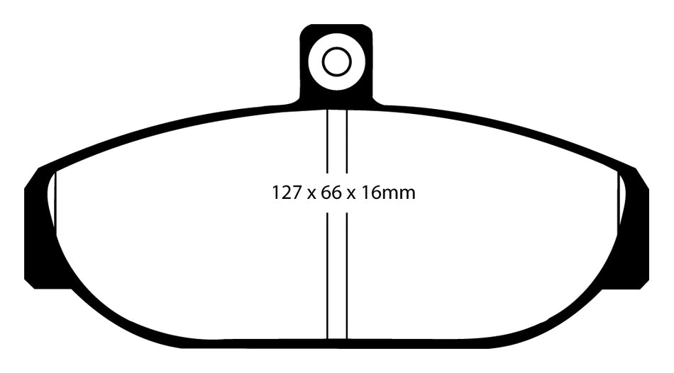 EBC Redstuff Bremsbeläge Vorderachse DP3435C ohne R90 für Volvo 740 2.0 (76kw/ 103PS) Baujahr: 09/88-08/90