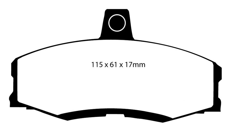 EBC Greenstuff 2000 Bremsbeläge Vorderachse DP2438 ohne R90 für Skoda Felicia 2 1.9 D (47kw/ 64PS) Baujahr: 01/98-06/01 mit HSN TSN: 8004 316