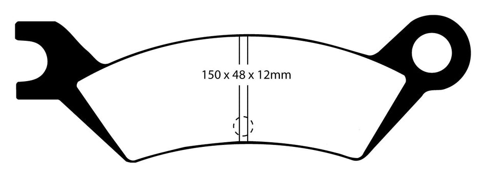 EBC Blackstuff Bremsbeläge Hinterachse DP442 ohne R90 für Mazda 626 (2) 2.0 (74kw/ 101PS) Baujahr: 03/83-09/87 mit HSN TSN: 7118 317