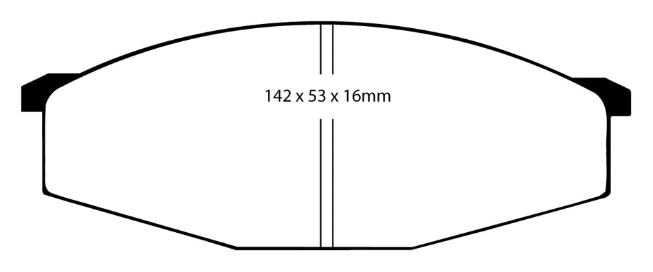 EBC Blackstuff Bremsbeläge Vorderachse DP445 ohne R90 für Mitsubishi Pajero 1 Canvas Top 2.5 TD (62kw/ 84PS) Baujahr: 05/86-10/89 mit HSN TSN: 7107 390