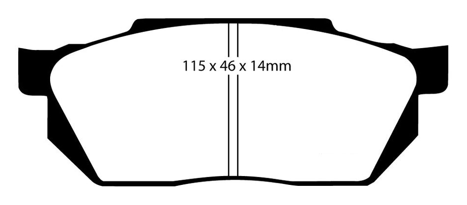 EBC Blackstuff Bremsbeläge Vorderachse DP450 ohne R90 für Honda Civic 4 45352 (55kw/ 75PS) Baujahr: 10/87-12/89 mit HSN TSN: 7100 451