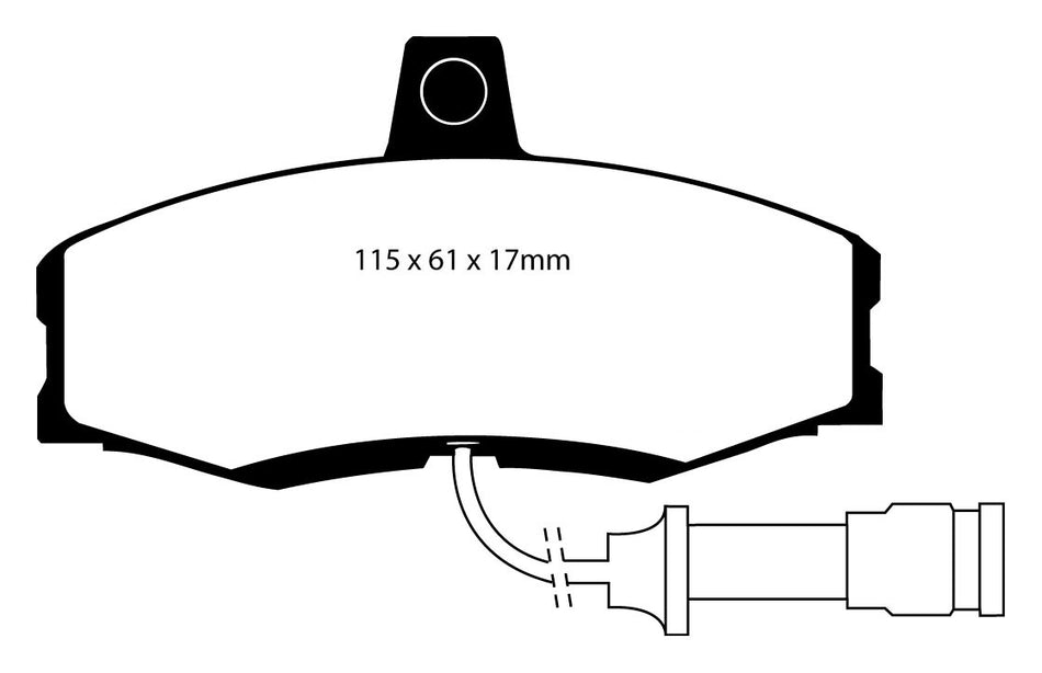 EBC Blackstuff Bremsbeläge Vorderachse DP455 mit R90 für TVR S 4.0 (177kw/ 240PS) Baujahr: 01/88-12/96