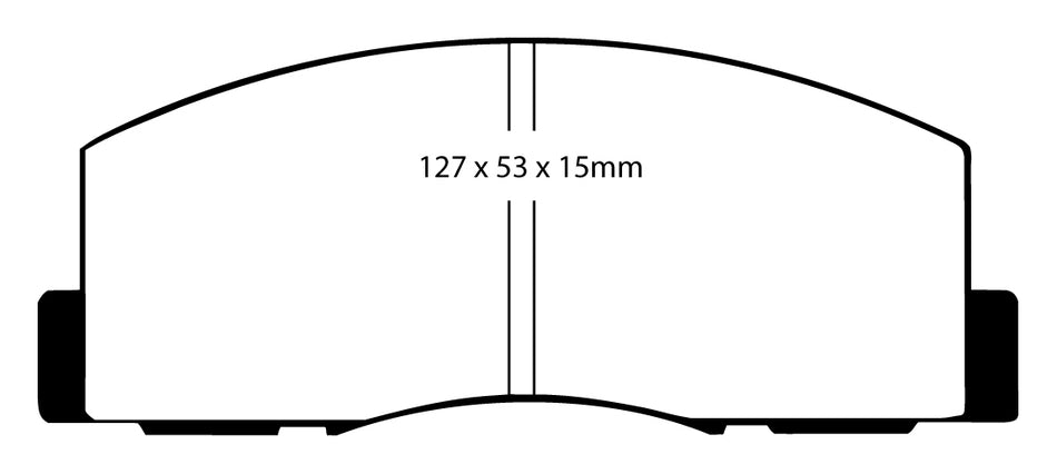 EBC Blackstuff Bremsbeläge Vorderachse DP461 ohne R90 für Mitsubishi Colt 2 1.6 Turbo ECi (92kw/ 125PS) Baujahr: 02/84-04/88 mit HSN TSN: 7107 361