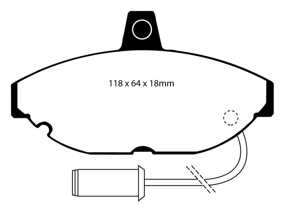 EBC Blackstuff Bremsbeläge Vorderachse DP467 ohne R90 für Rover Montego 2.0 GTi (86kw/ 117PS) Baujahr: 10/88-10/91