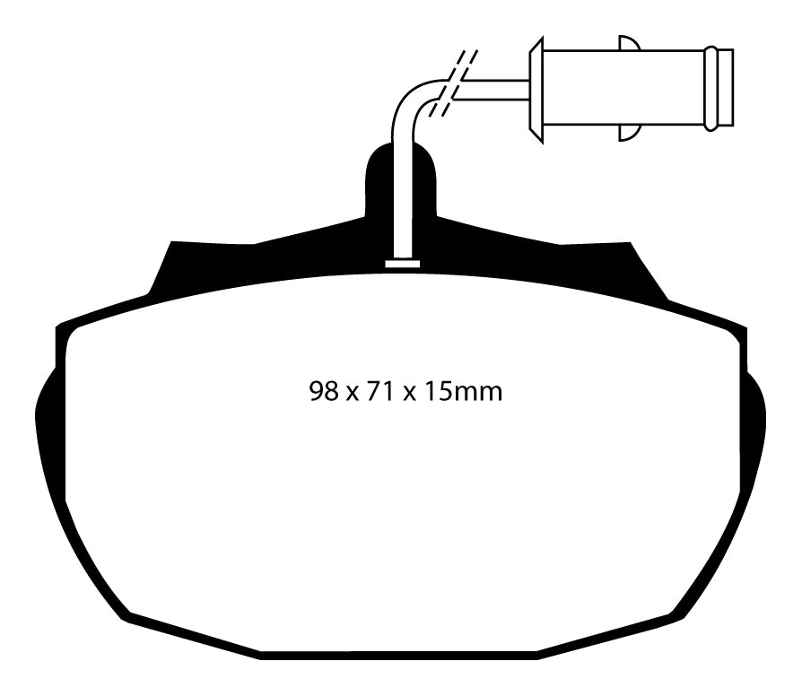 EBC Blackstuff Bremsbeläge Vorderachse DP471 ohne R90 für Austin Ambassador 2.0 (69kw/ 94PS) Baujahr: 03/82-10/84