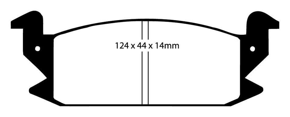 EBC Blackstuff Bremsbeläge Vorderachse DP475 ohne R90 für Daihatsu Charade 2 1.0 (38kw/ 52PS) Baujahr: 10/83-03/87 mit HSN TSN: 7111 307