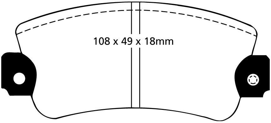 EBC Yellowstuff Bremsbeläge Vorderachse DP4485R ohne R90 für Fiat Panda 1 750 (141AA) (25kw/ 34PS) Baujahr: 01/86-01/95 mit HSN TSN: 4001 826