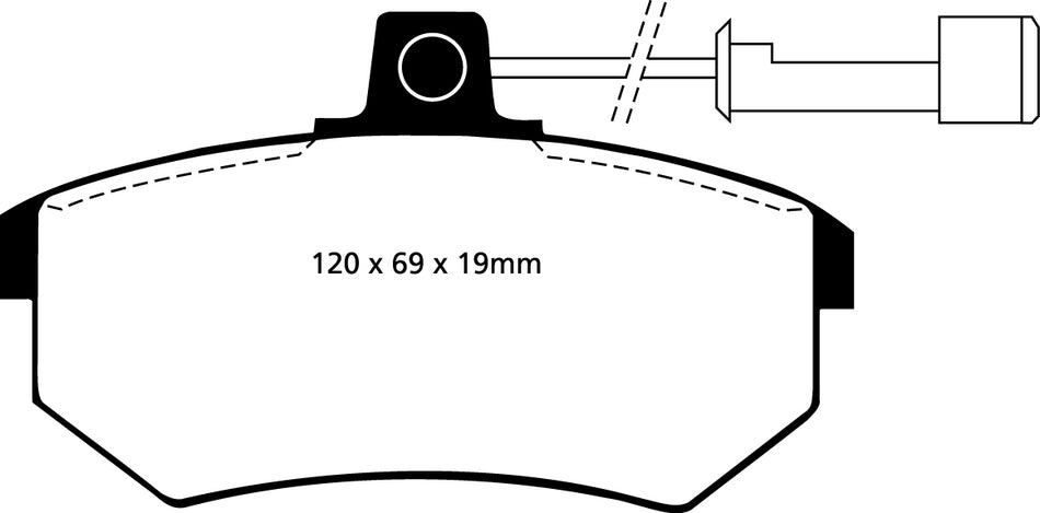 EBC Blackstuff Bremsbeläge Vorderachse DP486 mit R90 für EBC SR-Bremsbeläge  2.0 D (51kw/ 70PS) Baujahr: 03/83-11/90 mit HSN TSN: 0591 335