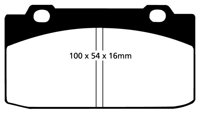 EBC Blackstuff Bremsbeläge Vorderachse DP506 ohne R90 für EBC RP-Bremsbeläge  45413 (77kw/ 105PS) Baujahr: 01/83-12/87 mit HSN TSN: 4000 385