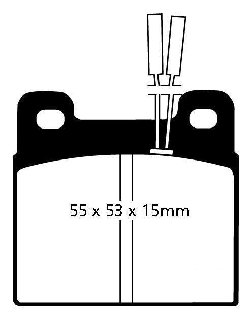 EBC Blackstuff Bremsbeläge Hinterachse DP508 ohne R90 für Alfa Romeo 75 45444 (81kw/ 110PS) Baujahr: 05/85-09/89 mit HSN TSN: 4000 414