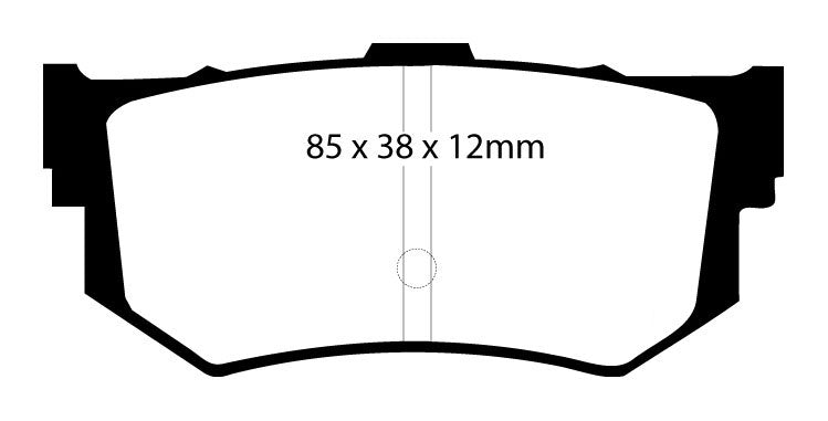 EBC Blackstuff Bremsbeläge Hinterachse DP514 ohne R90 für Honda Accord 2 1.6 EX (65kw/ 88PS) Baujahr: 09/83-10/85 mit HSN TSN: 7100 410