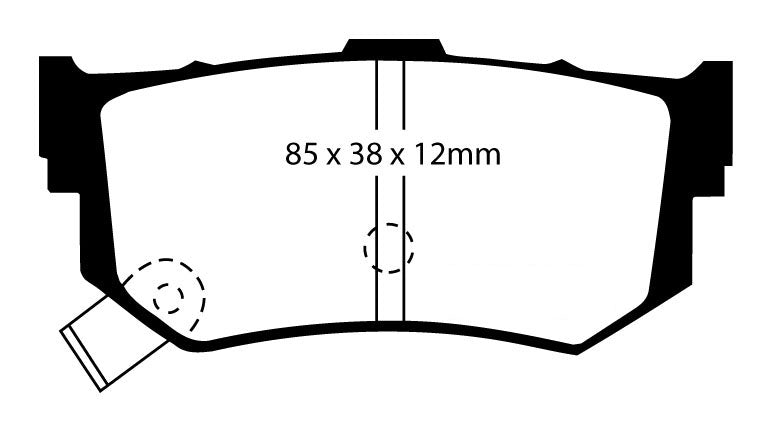 EBC Blackstuff Bremsbeläge Hinterachse DP514/2 mit R90 für Honda Accord 2 1.6 EX (65kw/ 88PS) Baujahr: 09/83-10/85 mit HSN TSN: 7100 411