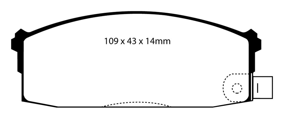 EBC Blackstuff Bremsbeläge Vorderachse DP526 ohne R90 für Nissan Cherry 1.7 D (40kw/ 54PS) Baujahr: 10/82-12/86 mit HSN TSN: 7105 379