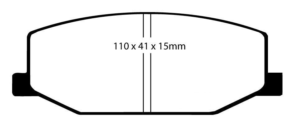 EBC Blackstuff Bremsbeläge Vorderachse DP534 ohne R90 für Suzuki Samurai 1.9 TD (47kw/ 64PS) Baujahr: 11/98-12/04 mit HSN TSN: 7612 327