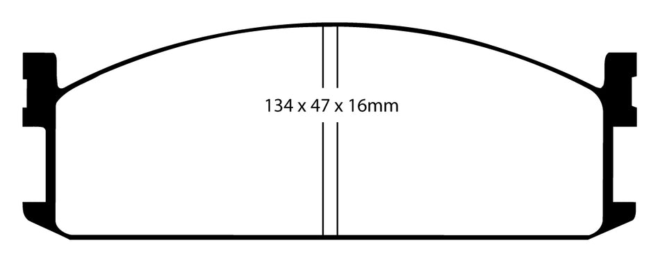 EBC Blackstuff Bremsbeläge Vorderachse DP535 ohne R90 für Bedford Midi 2.0 4WD (62kw/ 84PS) Baujahr: 06/88-08/92