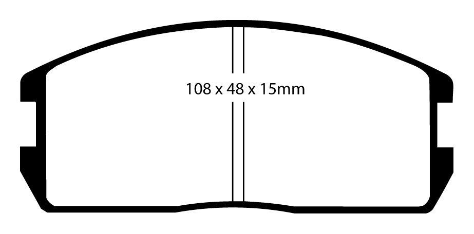 EBC Blackstuff Bremsbeläge Vorderachse DP537 ohne R90 für Mitsubishi Colt 2 1.2 EL,GL (44kw/ 60PS) Baujahr: 09/86-04/88 mit HSN TSN: 7107 394