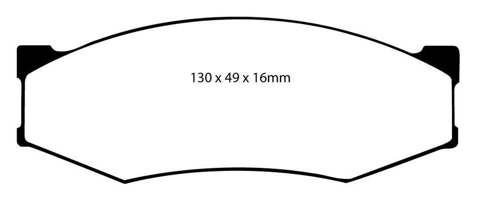 EBC Redstuff Bremsbeläge Vorderachse DP3538C ohne R90 für Nissan Prairie 1.8 SGL (66kw/ 90PS) Baujahr: 15- mit HSN TSN: 7105 406