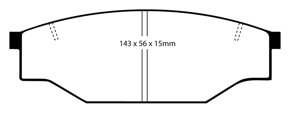 EBC Blackstuff Bremsbeläge Vorderachse DP539 ohne R90 für VW Taro 2.4 D 4x4 (61kw/ 83PS) Baujahr: 04/89-03/97