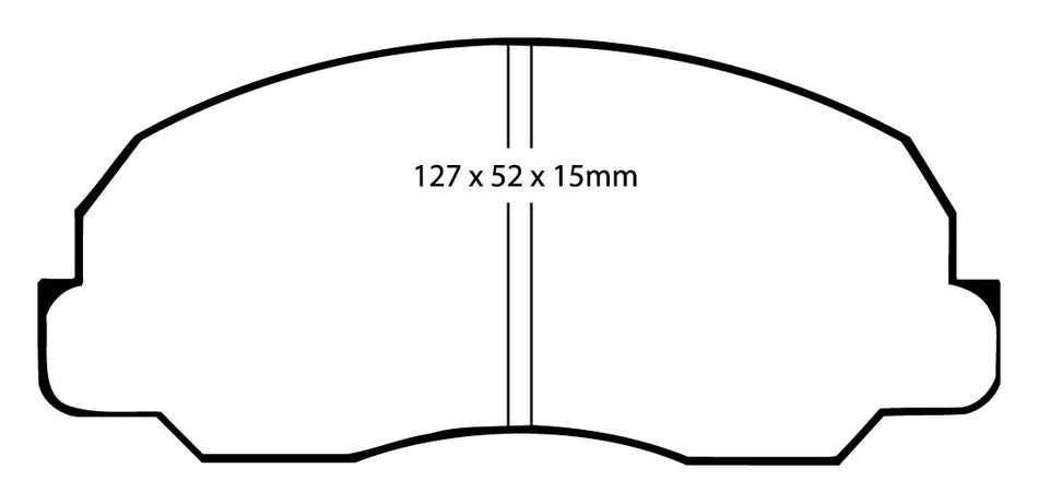 EBC Blackstuff Bremsbeläge Vorderachse DP541 ohne R90 für Daihatsu Rocky Hard Top 2.0 (65kw/ 88PS) Baujahr: 02/85-04/93 mit HSN TSN: 7111 330