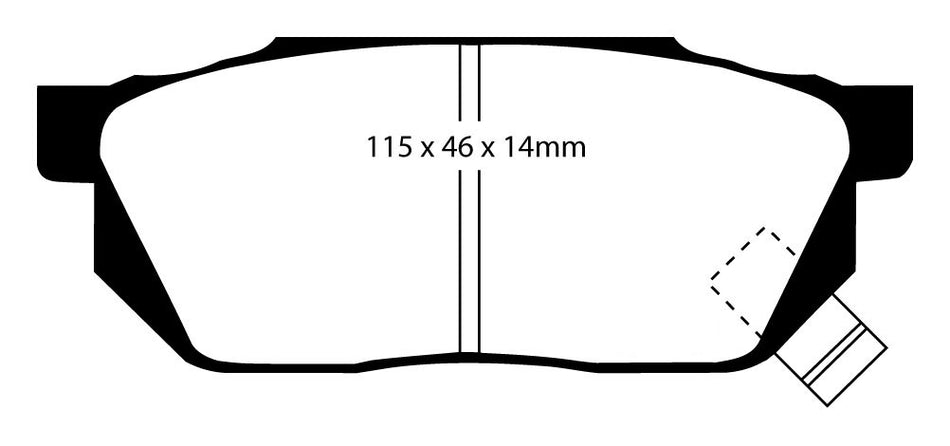 EBC Blackstuff Bremsbeläge Vorderachse DP570 ohne R90 für Honda CRX 1 45352 (52kw/ 71PS) Baujahr: 10/83-10/87