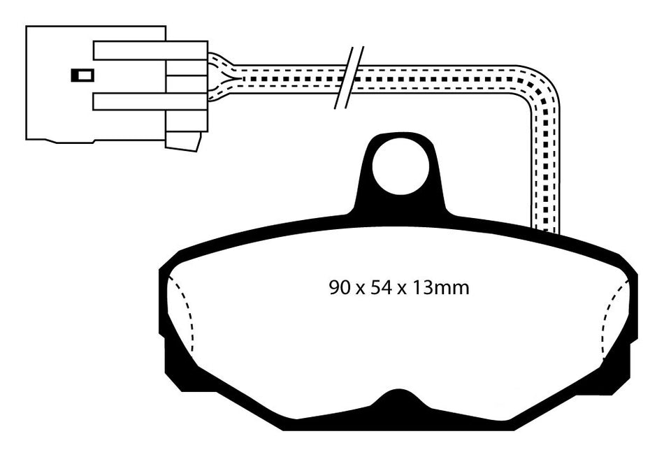 EBC Blackstuff Bremsbeläge Hinterachse DP571/2 mit R90 für Ford Scorpio 2 2.5 TD (85kw/ 115PS) Baujahr: 10/94-08/98 mit HSN TSN: 0928 903