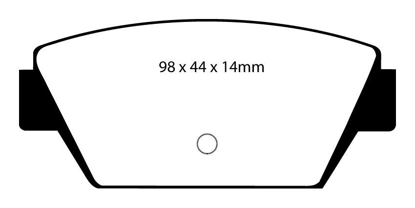 EBC Redstuff Bremsbeläge Hinterachse DP3576C ohne R90 für Eagle Talon 2.0 Baujahr: 90-94