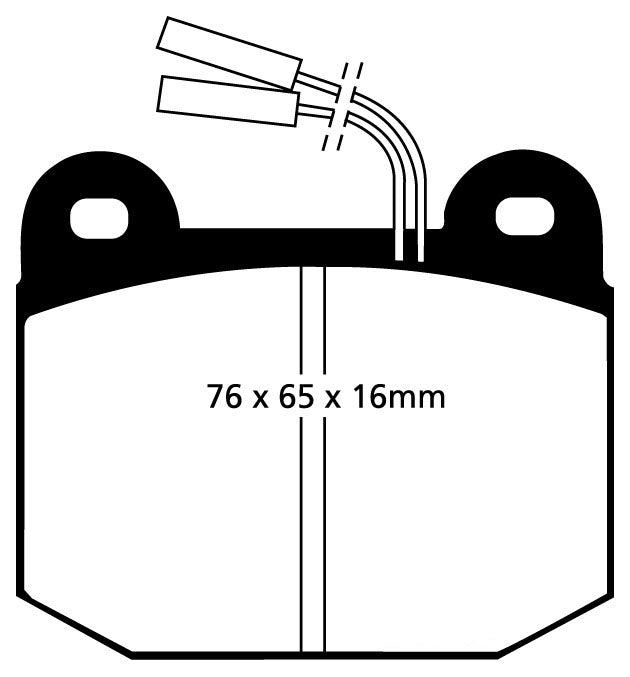 EBC Blackstuff Bremsbeläge Vorderachse DP578 ohne R90 für EBC RP-Bremsbeläge  1.8 Turbo (110kw/ 150PS) Baujahr: 09/86-02/92 mit HSN TSN: 4000 417