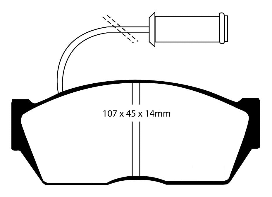 EBC Blackstuff Bremsbeläge Vorderachse DP606 ohne R90 für Rover 200 216 1.6 (61kw/ 83PS) Baujahr: 03/85-09/89 mit HSN TSN: 2111 317