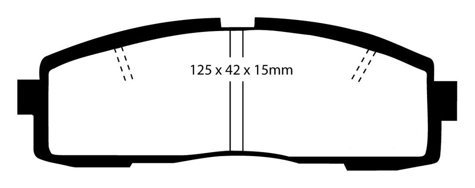 EBC Redstuff Bremsbeläge Hinterachse DP3608/2C mit R90 für Toyota Crown 2.8i Super Saloon (125kw/ 170PS) Baujahr: 02/84-03/85 mit HSN TSN: 7104 409