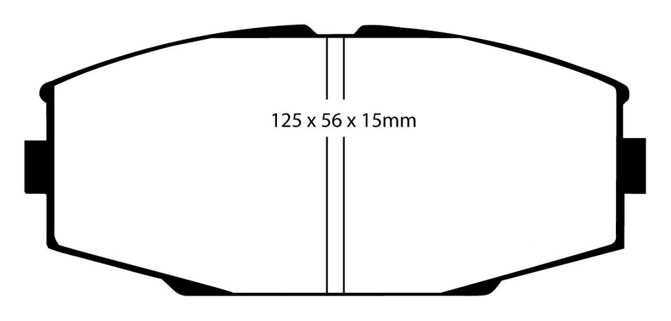 EBC Blackstuff Bremsbeläge Vorderachse DP610 mit R90 für Toyota Crown 2.8i Super Saloon (125kw/ 170PS) Baujahr: 02/84-03/85 mit HSN TSN: 7104 409