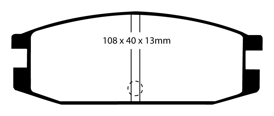 EBC Blackstuff Bremsbeläge Hinterachse DP611 ohne R90 für Mitsubishi Pajero 1 2.5 TD (70kw/ 95PS) Baujahr: 11/89-11/90 mit HSN TSN: 7107 453