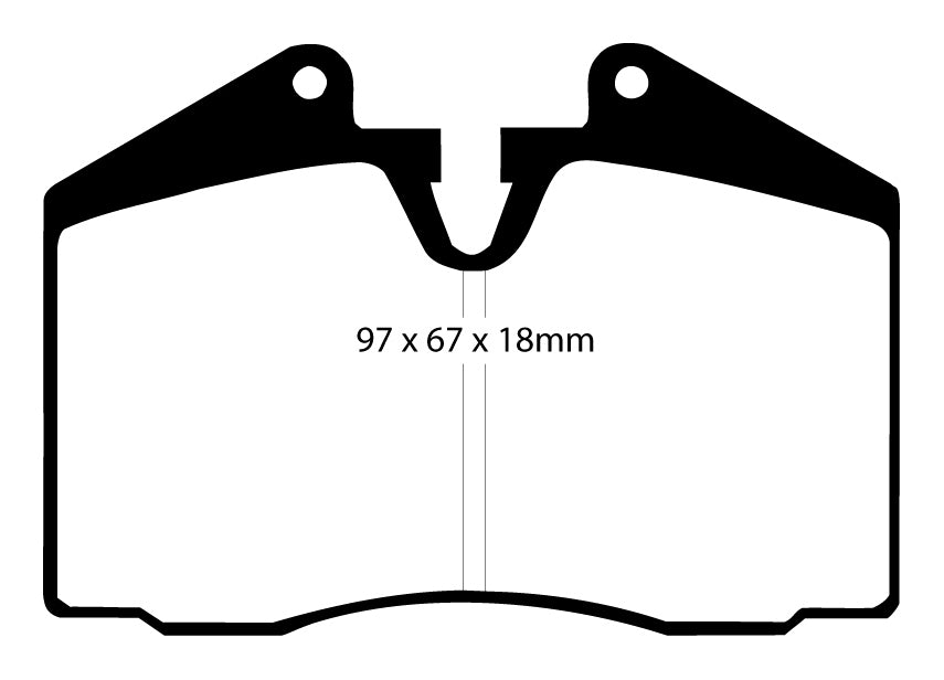 EBC RP1 Bremsbeläge Vorderachse und Hinterachse DP8612RP1  für Porsche 968 3.0 Turbo S (224kw/ 305PS) Baujahr: 03/93-11/95