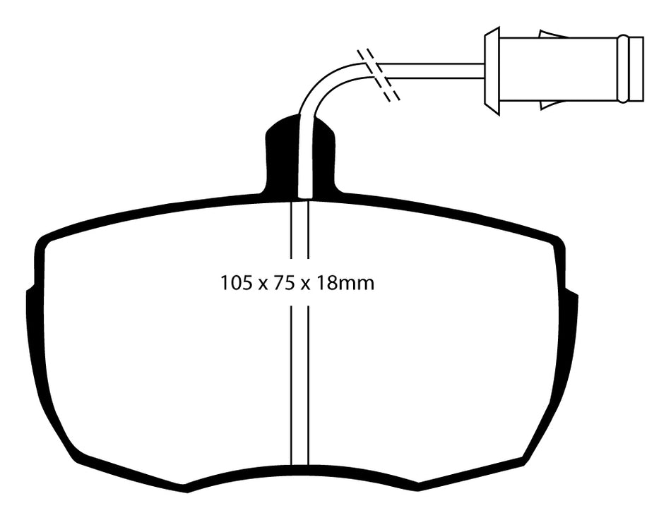 EBC Blackstuff Bremsbeläge Vorderachse DP622 mit R90 für Land Rover Range Rover 1 3.9 Kat (127kw/ 173PS) Baujahr: 11/88-07/94 mit HSN TSN: 2108 312