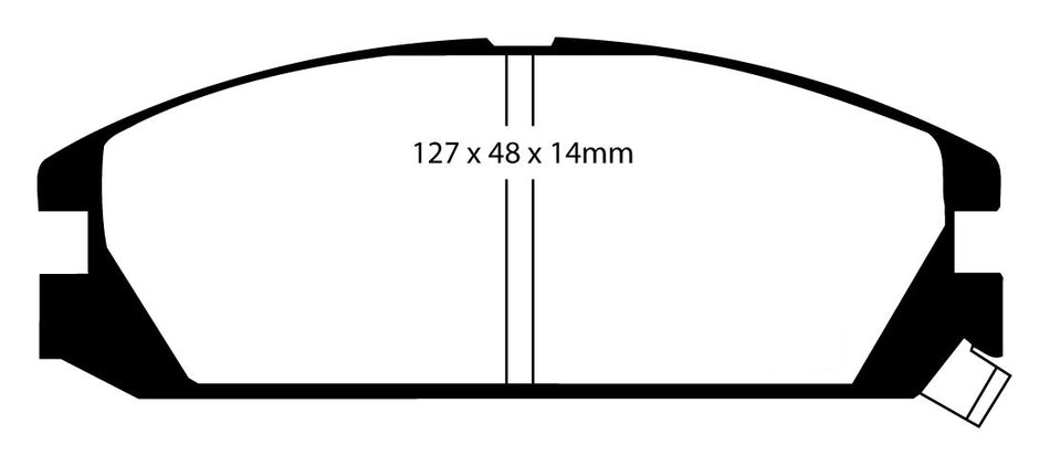 EBC Blackstuff Bremsbeläge Vorderachse DP623 ohne R90 für Honda Accord 3 1.6 L (65kw/ 88PS) Baujahr: 11/85-12/89 mit HSN TSN: 7100 424