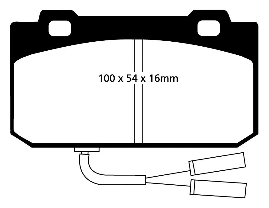 EBC Blackstuff Bremsbeläge Vorderachse DP625 ohne R90 für Alfa Romeo 33 45413 (66kw/ 90PS) Baujahr: 09/84-12/86 mit HSN TSN: 4000 402