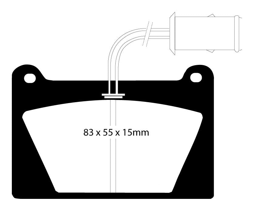 EBC Greenstuff 2000 Bremsbeläge Vorderachse DP2627 mit R90 für Austin Metro 1.3 L,HLE,S (44kw/ 60PS) Baujahr: 10/80-04/90 mit HSN TSN: 2111 306