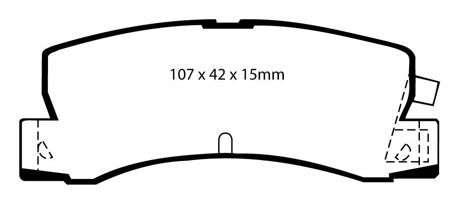 EBC Blackstuff Bremsbeläge Hinterachse DP629 mit R90 für Toyota Corolla 7 1.6 Automatik (79kw/ 107PS) Baujahr: 04/97-02/00 mit HSN TSN: 5013 369