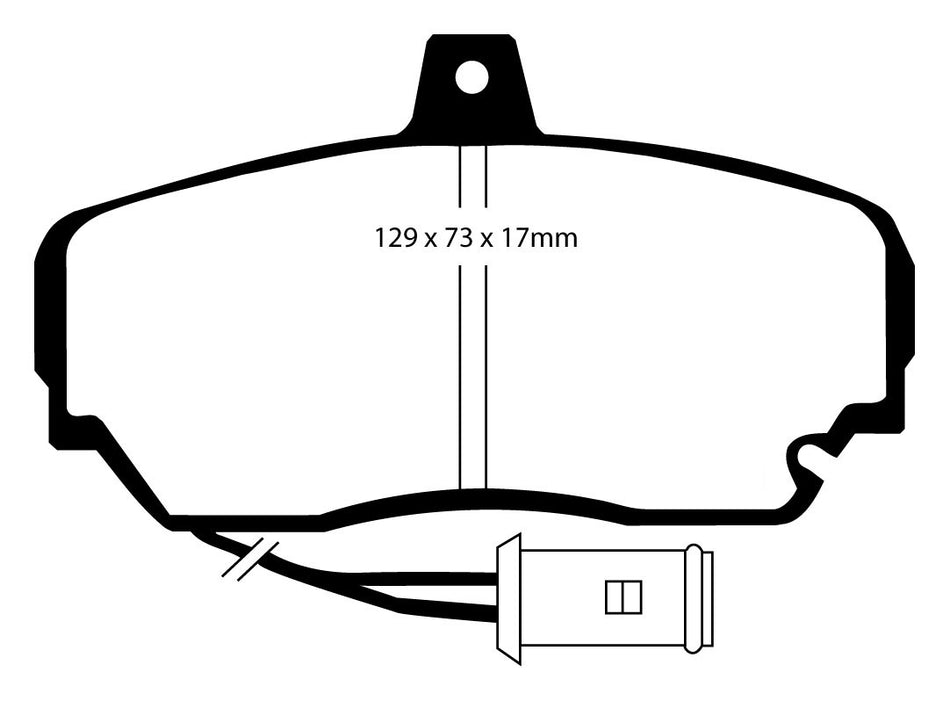 EBC Greenstuff 2000 Bremsbeläge Vorderachse DP2630 ohne R90 für Rover 800 827 2.7 24Vi,SI (124kw/ 169PS) Baujahr: 01/92-02/99 mit HSN TSN: 2055 358