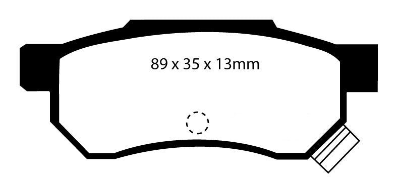 EBC Redstuff Bremsbeläge Hinterachse DP3642/2C mit R90 für Rover 400 416 1.6 GSI (82kw/ 112PS) Baujahr: 04/90-04/95 mit HSN TSN: 2055 332