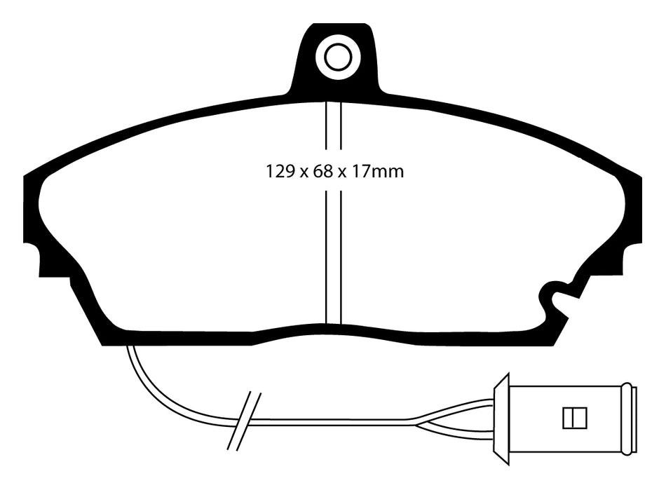 EBC Blackstuff Bremsbeläge Vorderachse DP643 mit R90 für Rover 800 820 2.0 SI (98kw/ 133PS) Baujahr: 10/88-12/91 mit HSN TSN: 2111 342