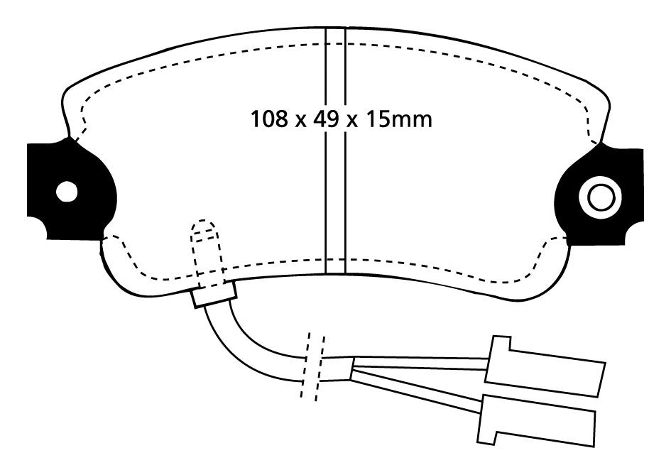 EBC Blackstuff Bremsbeläge Vorderachse DP653 mit R90 für EBC RP-Bremsbeläge  1.8 TD (54kw/ 73PS) Baujahr: 01/86-06/90