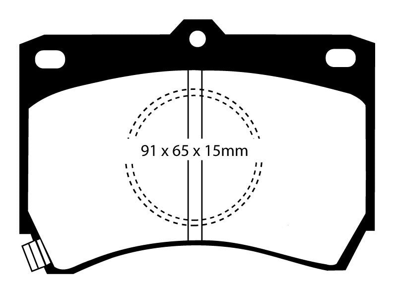 EBC Blackstuff Bremsbeläge Vorderachse DP655 ohne R90 für Mazda 323 (3) 45413 (55kw/ 75PS) Baujahr: 08/85-05/89 mit HSN TSN: 7118 325