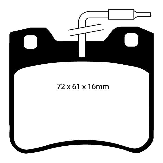 EBC Blackstuff Bremsbeläge Vorderachse DP656 mit R90 für Citroën Saxo 45444 (88kw/ 120PS) Baujahr: 02/96-04/04