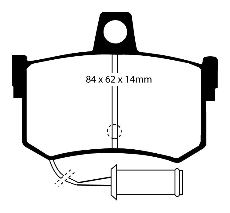 EBC Blackstuff Bremsbeläge Hinterachse DP662 mit R90 für Honda Legend 1 2.7i 24V (124kw/ 169PS) Baujahr: 10/87-12/90 mit HSN TSN: 7100 438