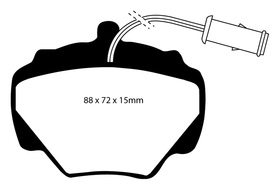 EBC Blackstuff Bremsbeläge Hinterachse DP663 mit R90 für Land Rover Range Rover 1 3.9 Vogue SEI (134kw/ 182PS) Baujahr: 11/88-07/94 mit HSN TSN: 2055 373