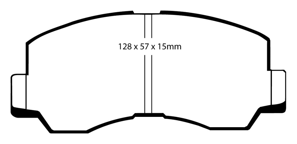 EBC Blackstuff Bremsbeläge Vorderachse DP667 ohne R90 für Mitsubishi Pajero 1 Canvas Top 2.3 TD (62kw/ 84PS) Baujahr: 12/82-04/86 mit HSN TSN: 7107 351